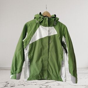 Columbia Green and White Ski Jacket S
